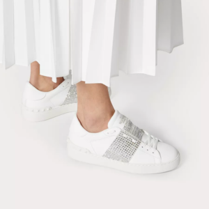 Alternative view of Giày Valentino Wmns Open Sneaker 'White Crystals' WW2S0781-ZZC-E42