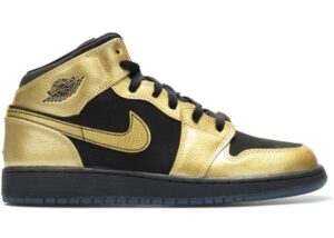 Giày Nike Air Jordan 1 Mid 'Metallic Gold Coin Black' 555112-905