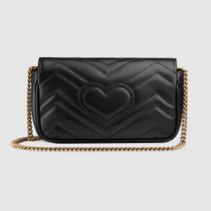 Alternative view of Túi Gucci GG Marmont Matelassé Black Chevron Leather 476433-DTDCT-1000