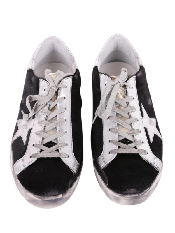 Giày Golden Goose Super Star Black Silver GARMS590-E59 - Hình ảnh 2