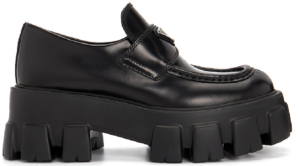Giay Prada Brushed Leather Monolith Loafers 'Black' 1D649M-B4L-F0002