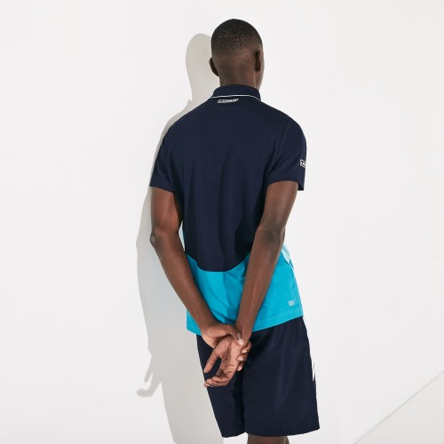 Áo Lacoste Polo SPORT Ultra-Dry Pique ZIP NavyB 2020 DH4747-51-RWP - Hình ảnh 5
