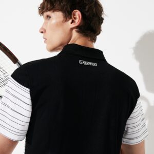 Alternative view of Áo Lacoste Polo Tennis Pique White Black DH8488-51-T0V