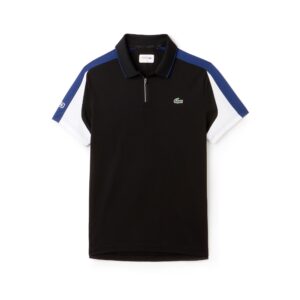 Áo Lacoste Polo Zip Neck Contrast Pique Black Navy DH9480-51-ED4