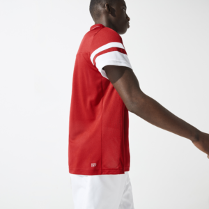 Alternative view of Áo Lacoste Striped Sleeves Breathable Piqué Tennis DH9681-EW6