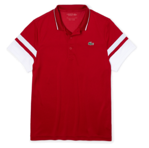 Áo Lacoste Striped Sleeves Breathable Piqué Tennis DH9681-EW6