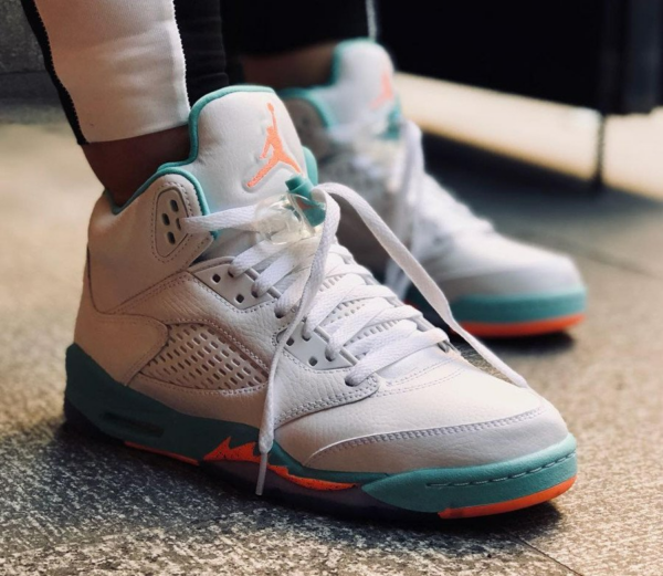 Giày Nike Air Jordan 5 Retro 'Light Aqua' 440892-100 - Hình ảnh 4