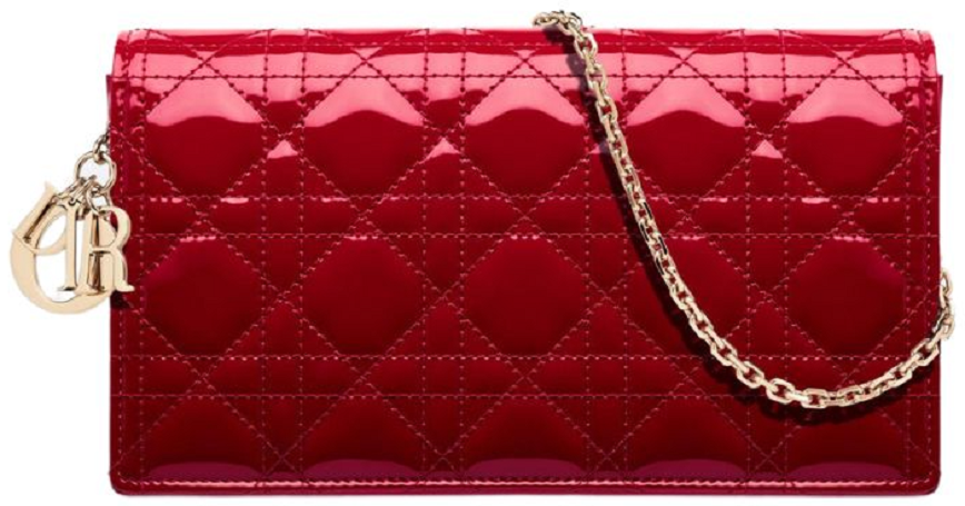 Dior Lady Dior Red Patent Bag  Labellov  Buy and Sell Authentic Luxury