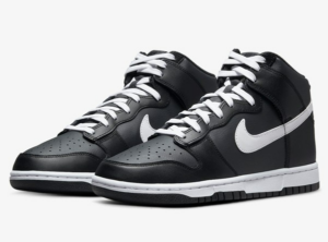 Alternative view of Giày Nike Dunk High Retro Anthracite 'White Black' DJ6189-001