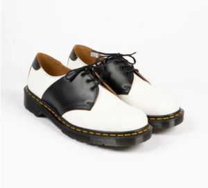 Alternative view of Giày Dr Martens 1461 Leather Saddle 'White Black' 26710101
