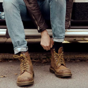 Alternative view of Giày Dr. Martens 1460 Dark Brown Crazy Horse Ankle Boots 11822203