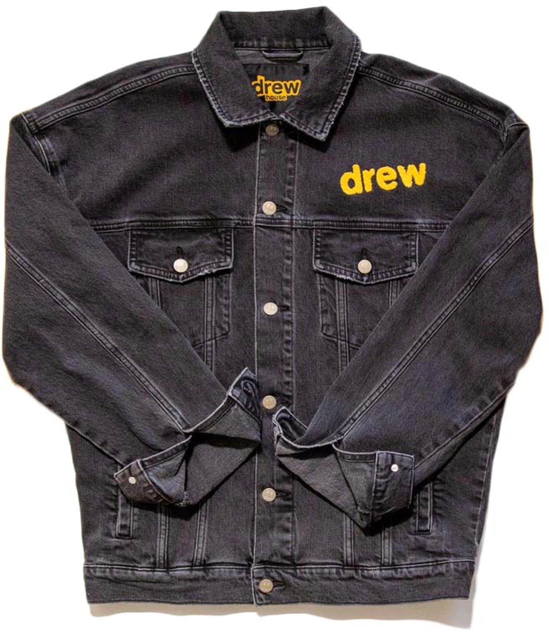 Áo Drew House Chenille Mascot Patch Trucker Jacket Black