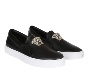 Alternative view of Giày Versace Black Leather Slip On Sneakers DSR488D-DVT2P-D41OC