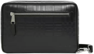 Tui Burberry Embossed Check Leather Zip Pouch 'Black' 80493271