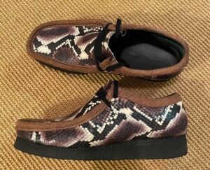 Giay Clarks Wallabee  x Aime Leon Dore 'Snakeskin Brown' 261-55405