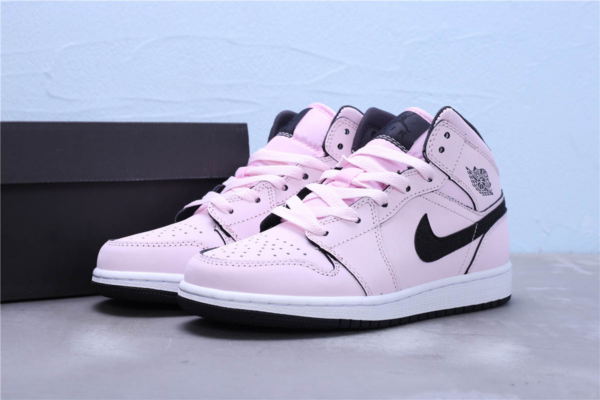 Giày Nike Air Jordan 1 Mid GS 'Pink Foam' 555112-601 - Hình ảnh 14