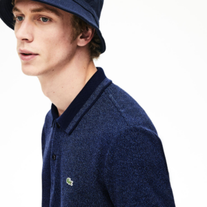 Alternative view of Áo Men's Lacoste Regular Fit Heathered Pique Polo Shirt  PH8863-4TX