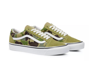 Giay Vans x BAPE Old Skool 36 DX Shoes 'Green' VN0A54F37BE