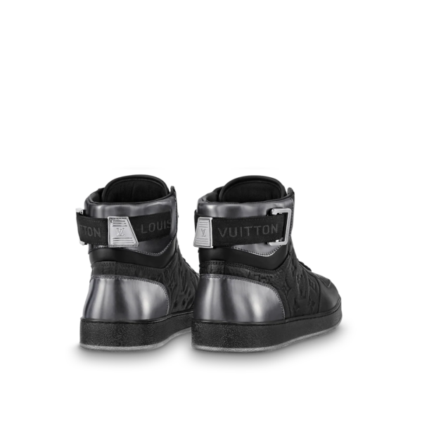 Giày Louis Vuitton MONOGRAM Rivoli Sneaker Boot 'Triple Black' 1A8V7U - Hình ảnh 5