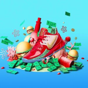 Alternative view of Giày Nike SpongeBob SquarePants x Kyrie Low 2 'Mr. Krabs' CJ6953-600