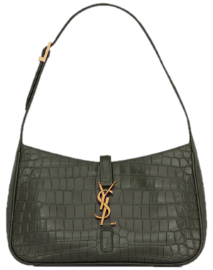 Tui Saint Laurent Le 5 A 7 Hobo Crocodile 'Vert Fonce' 657228DZE0W3045