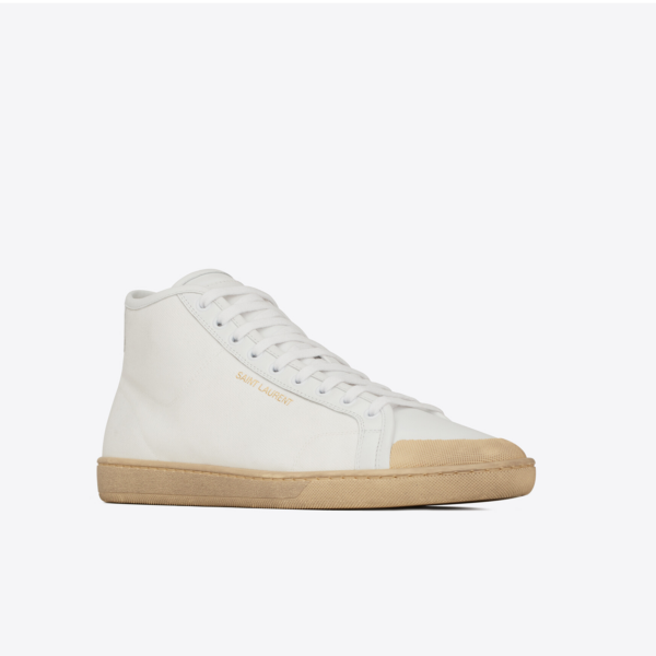 Giày Saint Laurent Court Classic SL39 Mid Canvas Leather - Hình ảnh 4