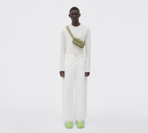 Tui Bottega Veneta Padded Tech Cassette Belt 'Travertine' 679763VBO802919