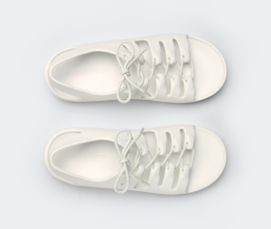 Alternative view of Dép Bottega Veneta Jelly 'Chalk' 692006V11T09083