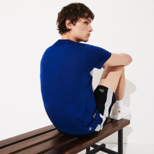 Ao Lacoste Sport Printed  T-Shirt Blue TH4865-EMJ