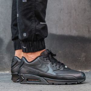 Alternative view of Giày Nike Air Max 90 Leather 'Black' 302519-001