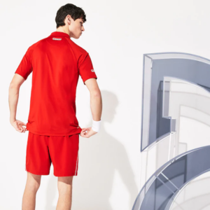 Alternative view of Áo Lacoste Novak Djokovic Polo 'Red'