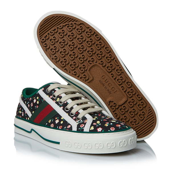 Giày Gucci x Liberty of London Wmns Tennis 1977 'Floral Black'  606110-2IC10-1085 - Hình ảnh 4