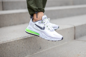 Giay Nike Air Max 270 React 'White Grey Electric Green' CI3866-100