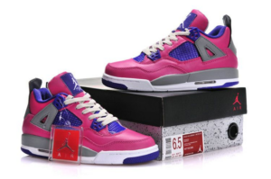 Giày Nike Jordan 4 Retro Gs 'Pink Foil' 487724-607
