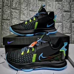Alternative view of Giày Nike LeBron Witness 5 'Black Light Blue Fury' CQ9380-004