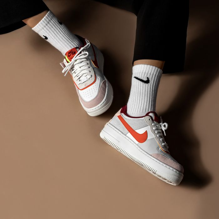 Giày Nike Wmns Air Force 1 Shadow 'Team Red Orange Pearl' CU8591-600 - Ảnh 4
