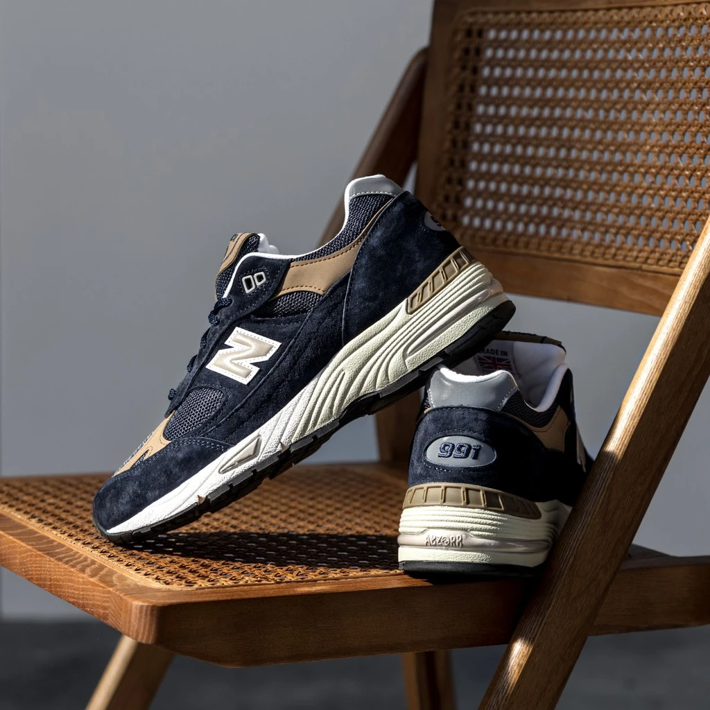Giày New Balance 991 Made In England 'Navy Brown' M991DNB - Ảnh 6