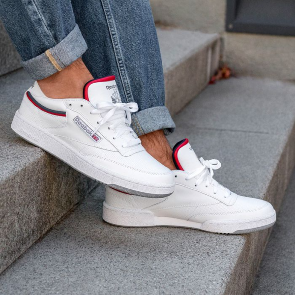 Giày Reebok Club C 85 MU 'White Excellent Red' FW4299 - Hình ảnh 2