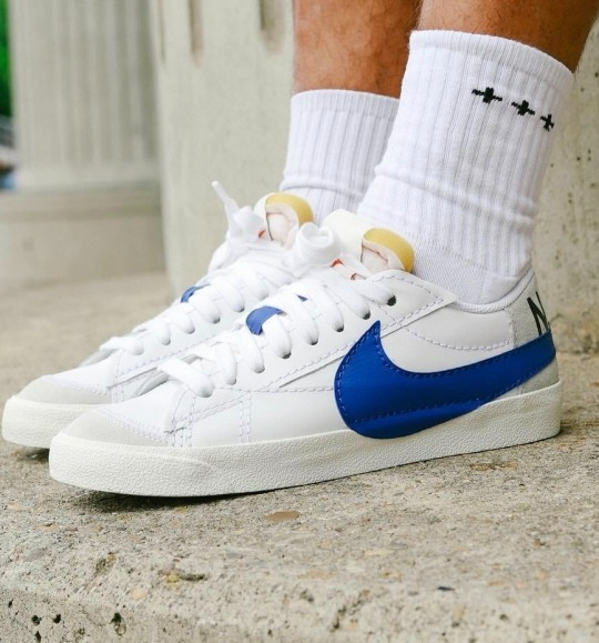 Giày Nike Blazer Low 77 Jumbo 'White Old Royal' Dq8768-100 - Authentic-Shoes