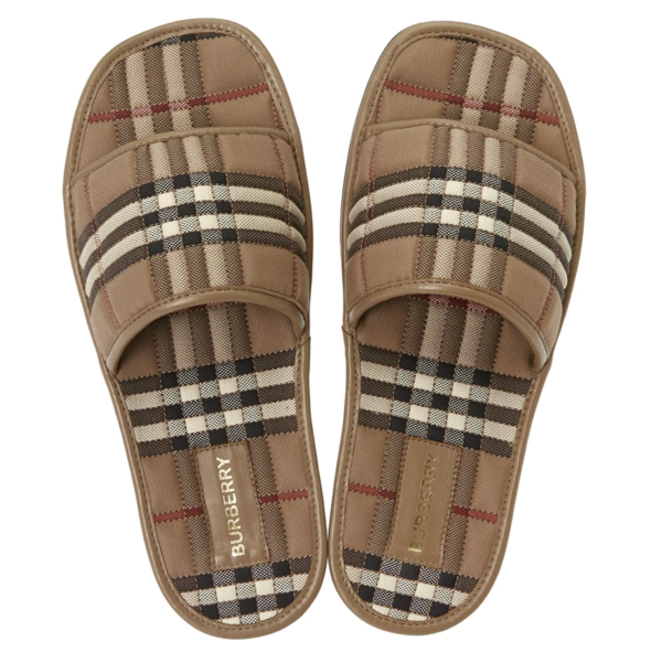 Dép Burberry Check Quilting 'Brown' 8059225 - Hình ảnh 3