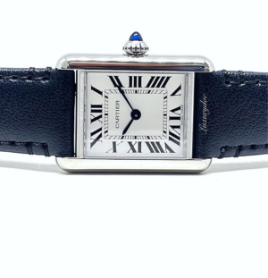 Dong Ho Cartier Tank Must Watch Small SolarBeat Steel Strap 'Black' WSTA0060