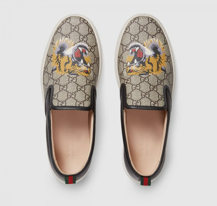 Giày Gucci Gg Supreme Slip-On 'Tiger' 456202-K5Z30-8979 Authentic-Shoes