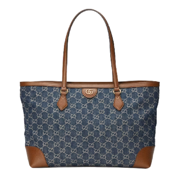 Túi Gucci Ophidia GG Medium Tote Dark Blue And Brown Leather ‎631685-2KQGG-8375