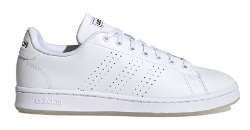 Adidas advantage triple white cheap