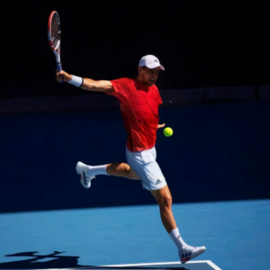 Giay Tennis Adidas Barricade Tokyo 'White Solar Red' FZ3935