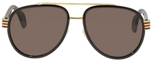 Kính Gucci Aviator Brown Aviator 'Black Gold' GG0447S-003-58