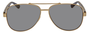 Kính Gucci Grey Aviator 'Gold Black' GG0528S-006-63