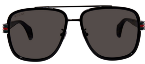 Kính Gucci Rectangular 'Dark Ruthenium' GG0448S-001-58