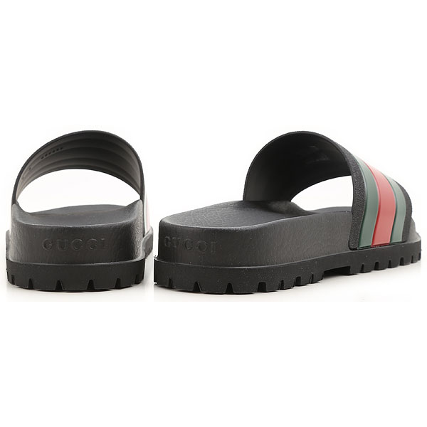 Gucci Web Slide Sandal Black Men's - 429469 GIB10 1098 - US