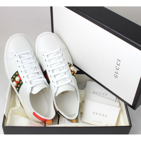 Giày Gucci Wmns Ace Studded 'White' 431887-A38G0-9064 - Hình ảnh 4